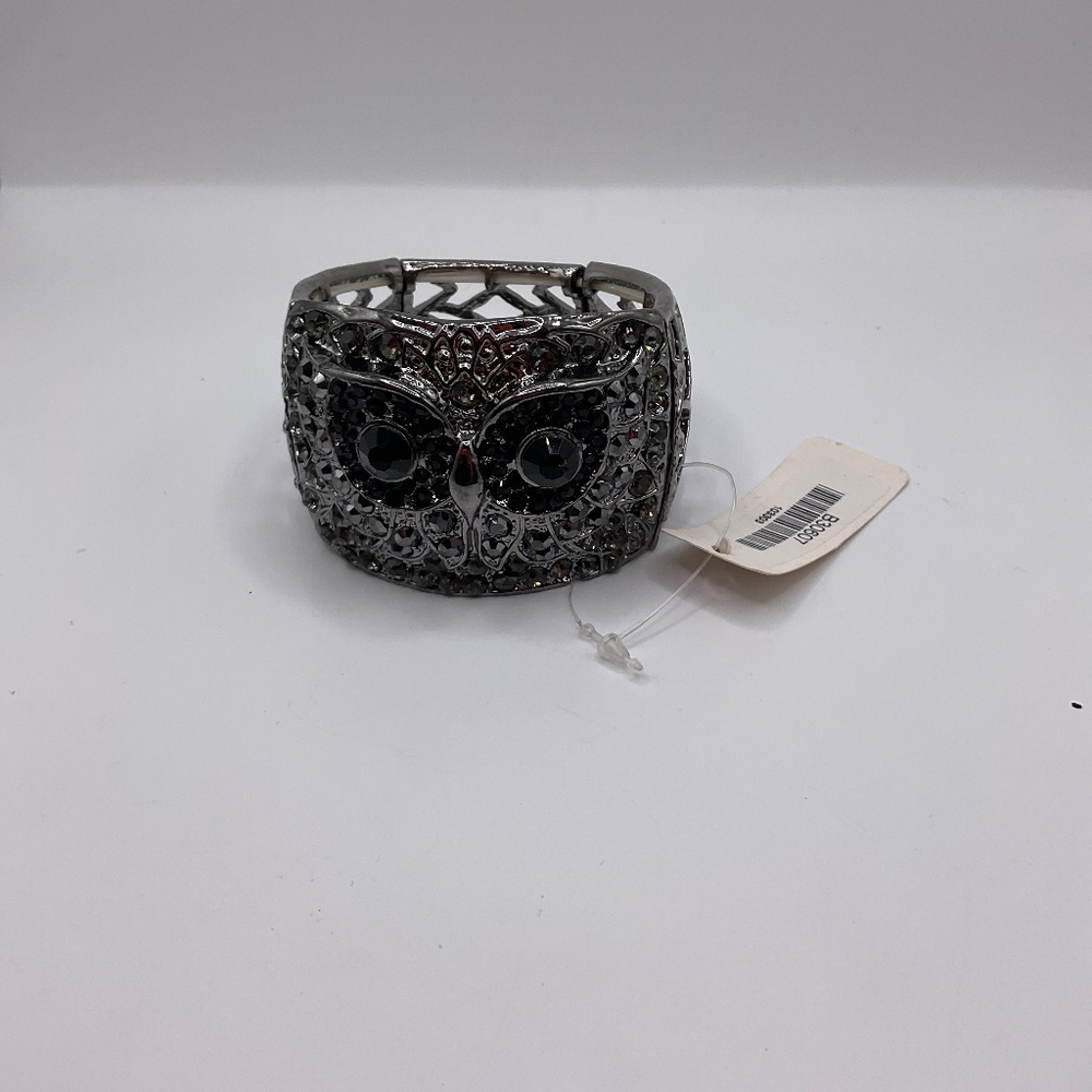 Owl stretch cuff bangle